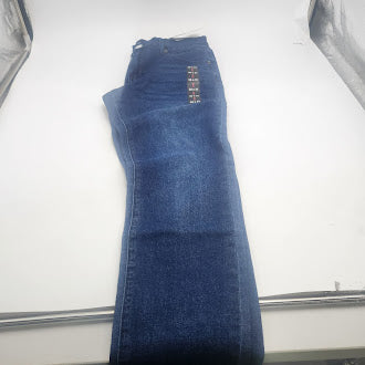 BLU ROCK MEN'S 4-WAY STRETCH SLIM FIT STRAIGHT JEANS DARK WASH - 30X31 - INDIGO - Like New