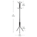 MIND READER COAT RACK, HALL TREE, FREESTANDING, METAL, 14.75"L X 16.5"W X 69"H - Like New