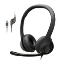LOGITECH WIRED HEADSET STEREO NOISE CANCELLING PC/LAPTOP USB-A H390 - BLACK - Like New