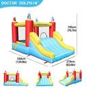 DOCTOR DOLPHIN BOUNCE HOUSE INFLATABLE SLIDE BOUNCE CASTLE WITH BLOWER - MULTI - Like New
