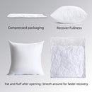 Calibrate Timing 4 Packs 18 x 18 Pillow Inserts, Hypoallergenic 18 square Pillow - Brand New