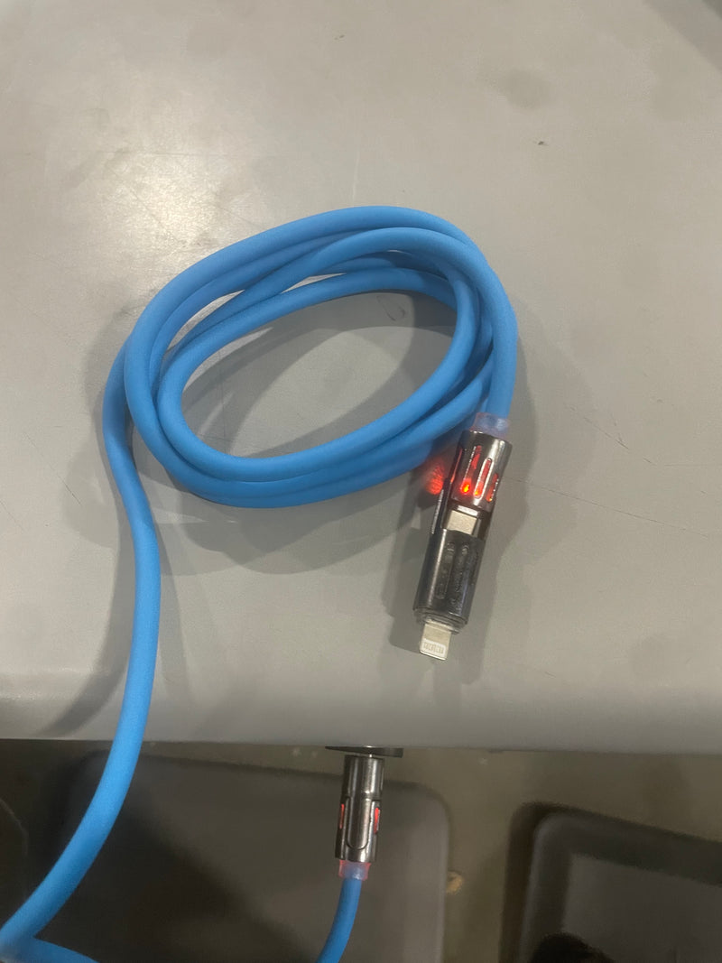 GENERIC 240W 2-IN-2 FAST DATA CABLE - BLUE - Like New