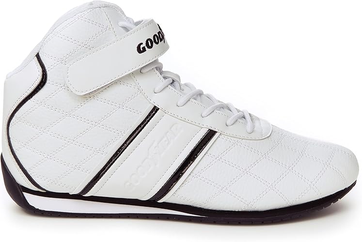 GOODYEAR MENS CLUTCH RACER SNEAKER - SIZE: MEN 11 - WHITE/BLACK - Brand New