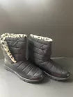 TONY LITTLE CHEEKS WOMEN'S FIT BODY BLACK PUFFER FASHION BOOT BLACK/WHITE - 10 - Like New