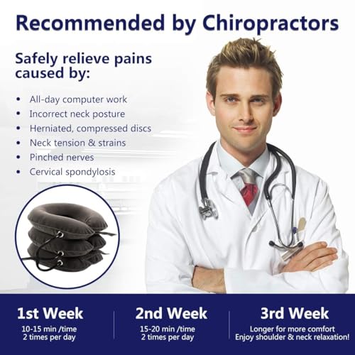 S Cervical Neck Traction Device for Instant Neck Pain Relief Inflatable - Like New
