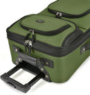 U.S. TRAVELER RIO RUGGED FABRIC EXPANDABLE CARRY-ON LUGGAGE SET - EVERGREEN - Brand New