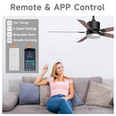 SKY SEA FANS LIGHTS REMOTE 52" BEDROOM LED DIMMABLE REVERSIBLE - BROWN/BLACK - Like New