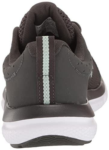 UNDER ARMOUR WOMEN'S CHARGED ASSERT 10 JET FOAM SIZE: W7.5 - GRAY/JET GRAY/AQUA - Like New