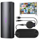 AGGEZZA TV ANTENNA FOR SMART TV, 100+ MILES RANGE, 4K 1080P, HE02 - GLOSSY BLACK - Like New