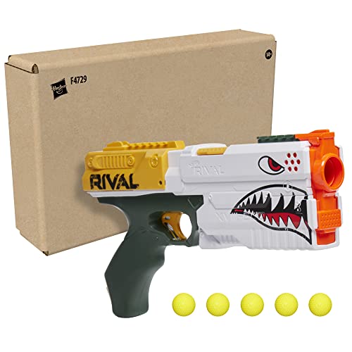 NERF STORE RIVAL KRONOS XVIII-500 BLASTER BREECH-LOAD, 5 ROUNDS - WHITE - Like New