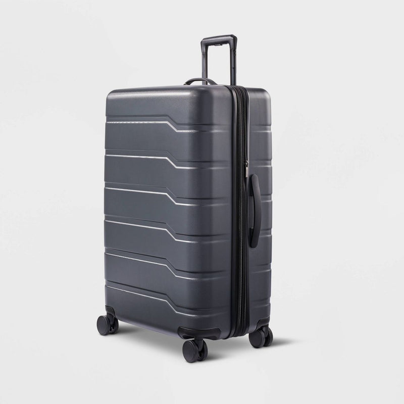 OPEN STORY HARDSIDE LARGE CHECKED SPINNER SUITCASE - OPEN STORY™ - GRAY - Like New
