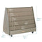 ECR4KIDS DOUBLE-SIDED MOBILE BOOK DISPLAY, CLASSROOM BOOKSHELF GRAY WASH - Like New