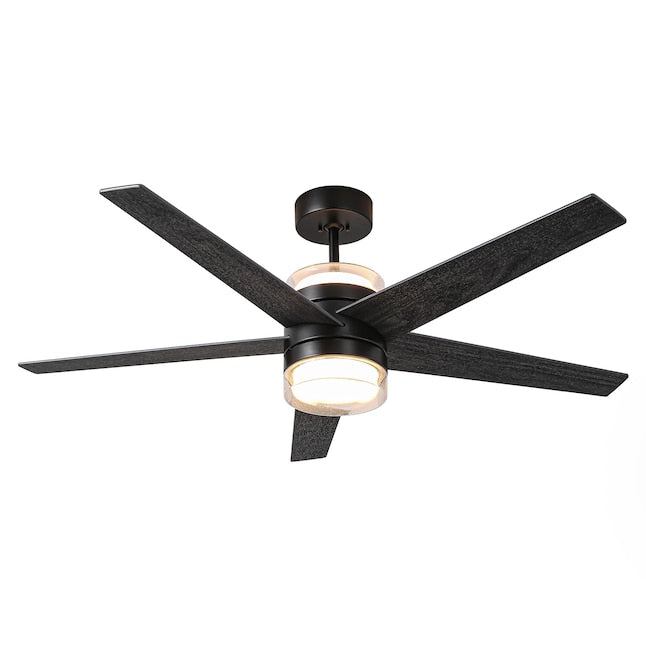 MATRIX DECOR 52-INCHES BARBEQUE BLACK WITH CHARCOAL BLADES ( 5 -BLADE) - Like New