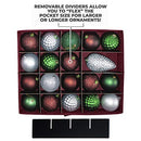612 Vermont Christmas Ornament Storage Box with 3 Pull-Out Trays - Brand New