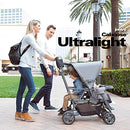 Joovy Caboose Ultralight Sit and Stand Double Stroller, Rear Seat, 8111 - Red - Like New