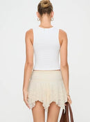 PRINCESS POLLY LIFAS LACE MINI SKIRT SIZE: WOMEN 10 CREAM - Brand New