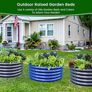 OLLE 17" TALL, 42" ROUND GARDEN BED KIT, 3.5 * 3.5 * 1.4FT - MIDNIGHT GRAY - Like New