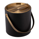Kraftware SANTA BARBARA 3QT ICE BUCKET, GOLD ARCH HANDLE, BRIDGE, 60027 - BLACK - Like New