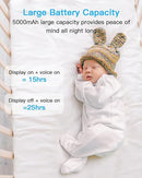 YONVIM 5" 1080P Baby Monitor Video Baby Monitor Camera and Audio BM006C - WHITE Like New