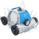 QOMOTOP Rechargeable Robotic Pool Cleaner,Cordless Automatic - Blue Like New