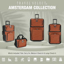TRAVEL SELECT AMSTERDAM SOFTSIDE EXPANDABLE LUGGAGE WITH ROLLING WHEELS GRAY - Like New