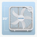 Hurricane Classic Floor Fan 3 Quiet Speeds Portable Electric Air 20" - White - Brand New