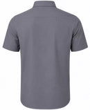 JAMES TAILOR SHORT SLEEVE DRESS SHIRT - SIZE: MEN XL - GRAY - Brand New