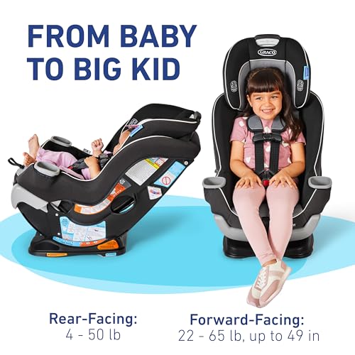 GRACO EXTEND2FIT KENZIE, 2-IN-1 CONVERTIBLE CAR SEAT INFANTS TODDLERS - KENZIE - Like New