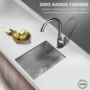 TORVA 16 GAUGE SUS304 SINGLE BOWL UNDERMOUNT KITCHEN SINK - STAINLESS STEEL - Brand New