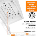 KONDRAS PORCH LIGHT WITH GFCI OUTLETS BUILT-IN LIGHT FIXTURE 0815WH-GFCI-WHITE - Like New