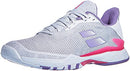 BABOLAT JET TERE ALL COURT WOMEN'S TENNIS SHOES WHITE/LAVANDER SIZE 6 - Like New
