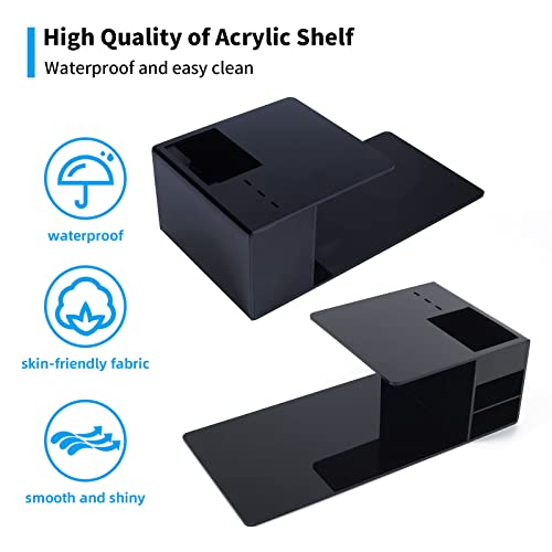 Eyelash Extension Neck Pillow With Acrylic Shelf Organizer Stand PU Leather - Like New
