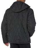 AMAZON ESSENTIALS MENS ANORAK HOODED QUARTER-ZIP PUFFER COAT MEDIUM BLACK - Brand New