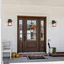 CLASSIC LEAVES OUTDOOR WALL LIGHTS, EXTERIOR WALL SCONCES - BLACK GOLD - Brand New