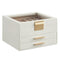SONGMICS Jewelry Box Glass Lid 3-Layer Organizer 2 Drawers - Scratch & Dent