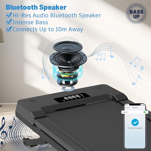 PACEROCKER WALKING PAD TREADMILL WITH 12% 9-LEVEL AUTO INCLINE 450 LBS - BLACK - Like New