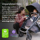 UPPABABY VISTA V2 STROLLER/CONVERTIBLE SINGLE-TO-DOUBLE SYSTEM/BASSINET - GWEN - Like New