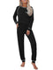 Ekouaer PAJAMAS SET FOR WOMEN SOFT COMFY PJS SETS S-XXL WOMEN S - BLACK - Brand New