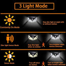 OUTDOOR MOTION SENSOR SOLAR WALL LIGHT 3 LIGHTING MODES FOUR-SIDED ILLUMINATION - Like New