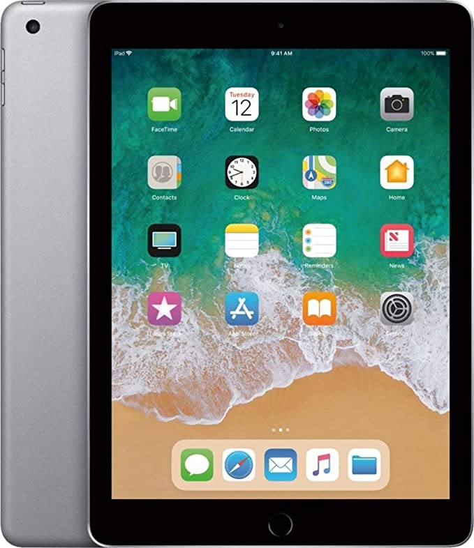 For Parts: APPLE IPAD 9.7" 5TH GEN 32GB WIFI CELLULAR - SPACE GRAY CRACKED SCREEN/LCD