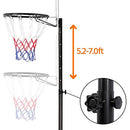 Yaheetech Portable Basketball Hoop/Youth Stand 6.4-8.2ft Height Adjustable Red - Brand New