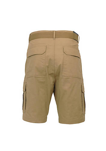 BLUE ROCK GALAXY RUGGED TRAIL MEN'S CARGO SHORTS WITH BELT SIZE 32 - DARK KHAKI - Brand New