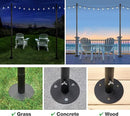 EXCELLO GLOBAL PRODUCTS Bistro String Light Poles 4 Pack EGP-HD-0361 - Black - Like New