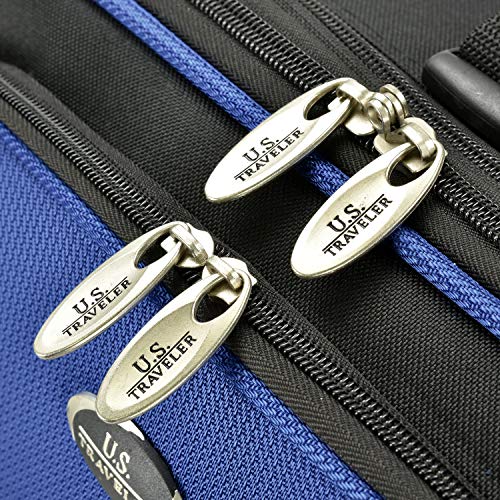 U.S. Traveler New Yorker Lightweight Expandable Rolling Luggage 3Pcs - BLUE - Brand New