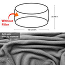 RAINBEAN BEAN BAG CHAIR COVER SOFT FLUFFY PV VELVET SOFA BED 5FT - WHITE - Like New