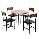 GENERIC INDOOR ROUND DINING SET, 5-PIECE - WALNUT - Like New