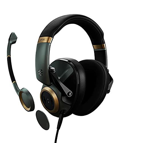 EPOS H6PRO CLOSED ACOUSTIC GAMING HEADSET MIC OVER-EAR LIFT-TO-MUTE - GREEN - Like New