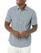 AMAZON ESSENTIALS MEN'S SLIM-FIT SHORT-SLEEVE POPLIN NAVY WHITE STRIPE M - Brand New