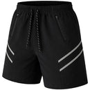 JUMP START MEN'S PERFORMANCE TRAINING SHORTS WITH ZIPPER POCKETS SIZE: M - BLACK - Like New