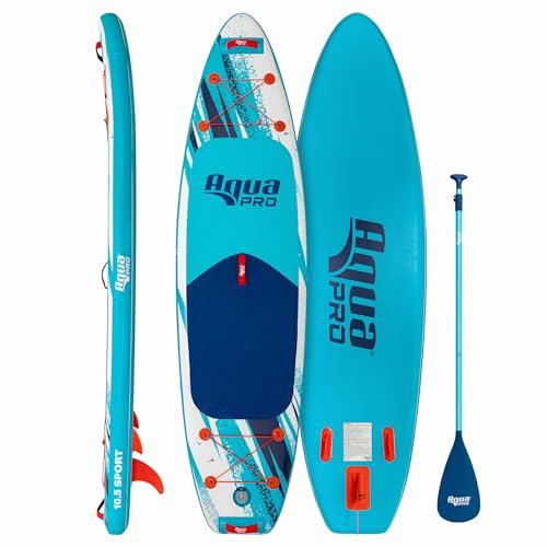 AQUA LEISURE AQUA HALCYON SPORT INFLATABLE PADDLEBOARD 10'6" - MULTI-COLOR - Like New